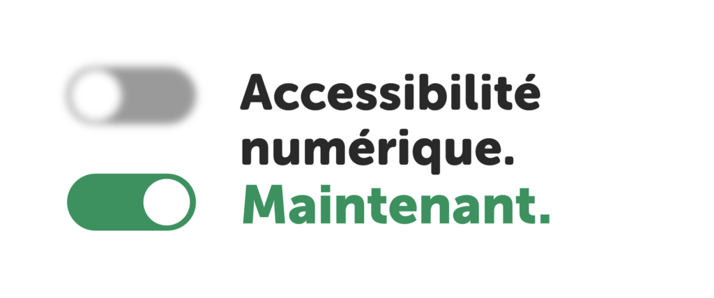 Logo de la campagne accessibilité numérique désormais en allemand